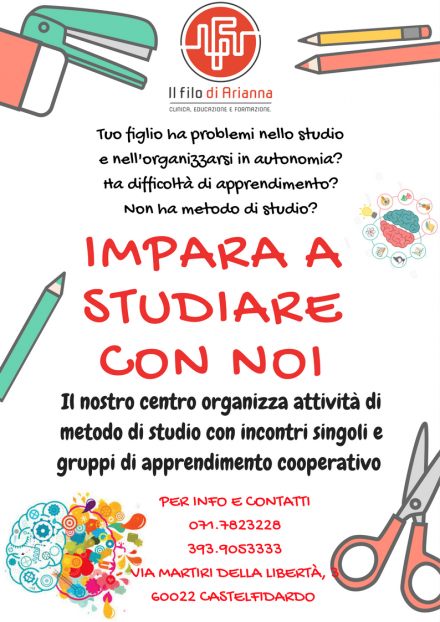 "Impara a Studiare" - ATTIVITA' PER METODO DI STUDIO PERSONALIZZATO