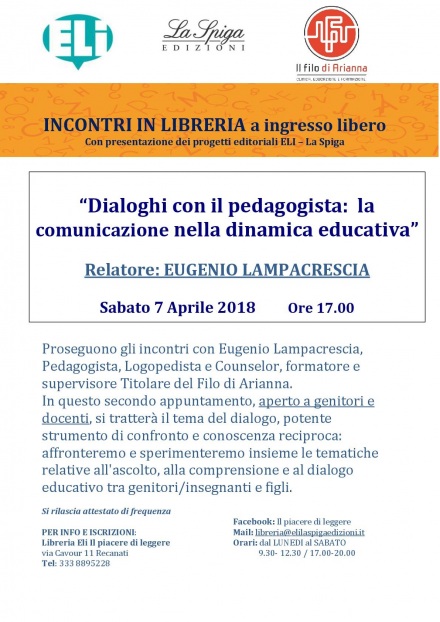 DIALOGHI CON IL PEDAGOGISTA: LA COMUNICAZIONE NELLA DINAMICA EDUCATIVA