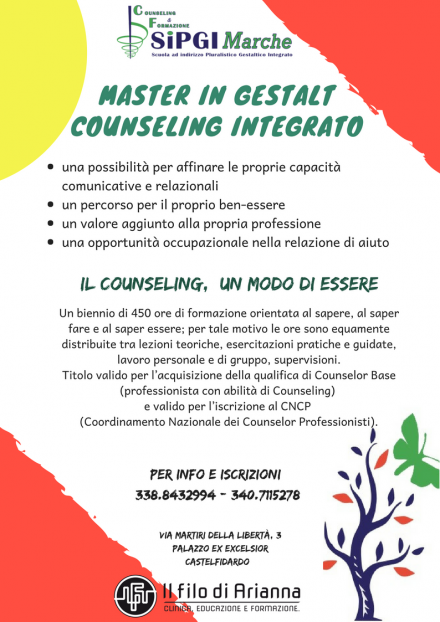 MASTER in GESTALT COUNSELING INTEGRATO ed. 2018/2019