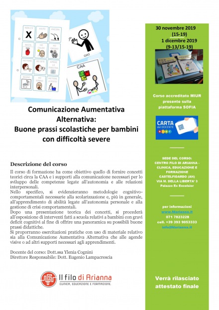 Comunicazione Aumentativa Alternativa: Buone prassi scolastiche per bambini con difficoltà severe