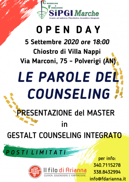 OPEN DAY - LE PAROLE DEL COUNSELING