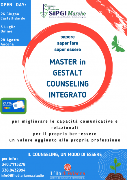 MASTER IN GESTALT COUNSELING INTEGRATO ed. 21-22