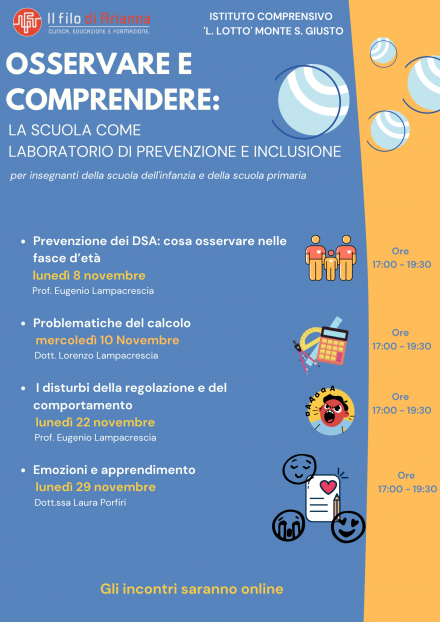 OSSERVARE  E COMPRENDERE -  LA SCUOLA COME LABORATORIO DI PREVENZIONE ED INCLUSIONE ed.21-22